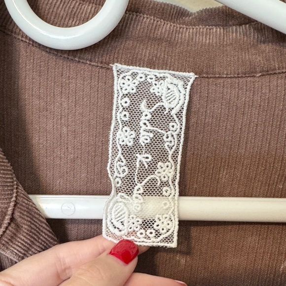 Sadie &Sage Brown Button-Up Romper - Picture 3 of 4